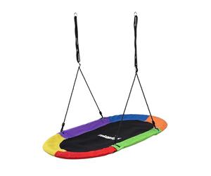 Relaxdays Columpio Nido Oval, niños y Adultos, 300 kg, XXL para Varios niños, 150 x 80 cm, Multicolor