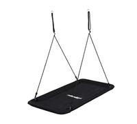 Relaxdays Columpio nido rect. 150 kg blanco,negro