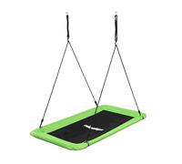 Relaxdays Columpio Nido Rectangular para Niños y Adultos, 150 kg, Exterior, 150 x 80 cm, Verde