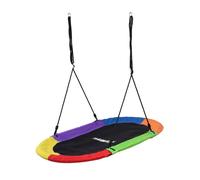 Relaxdays Columpio nido XXL oval 300 kg azul,naranja,negro