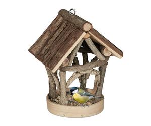 Relaxdays Comedero para pájaros colgante marrón claro