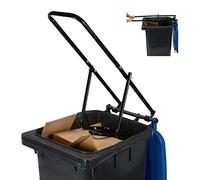 Relaxdays Compactador de Basura, Compresor para el Cubo de Basura, Plástico, Acero, Negro