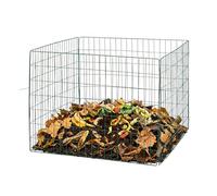Relaxdays Compostador metálico para jardín, 560 L, Malla de Alambre, 70x90x90 cm, Verde