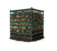 Relaxdays Compostador metálico para jardín verde