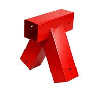 Relaxdays Conector en A para columpio de acero rojo