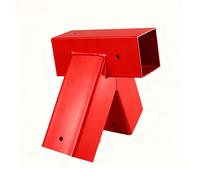 Relaxdays Conector en A para columpio de acero rojo