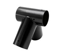 Relaxdays Conector para Columpio en Forma A 90°, Acero Pintado, para Postes Redondos 100 mm, Negro, 20 x 20 x 20 cm