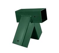 Relaxdays Conector para Columpio en Forma A, Acero Recubierto en Polvo, 100°, Madera 90x90 mm, Color Verde, Dimensiones