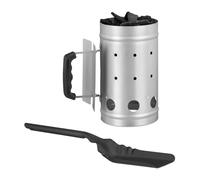 Relaxdays conjunto de parrilla 2 piezas negro,plata