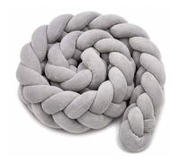 Relaxdays Cordón trenzado para cuna, 220 cm gris