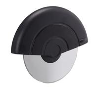 Relaxdays Tipo Cortapizzas Rueda Acero Inoxidable, Cortador Pizza, Cuchilla Masas, Apto Lavavajillas, 11,5x13,5x2.8cm, Negro, 11.5 x 13.5 x 2.8 cm