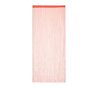 Relaxdays Cortina de Hilos para Puertas y Ventanas, Lavable, para Cortar a Medida, Visillo 90x245 cm, Rojo