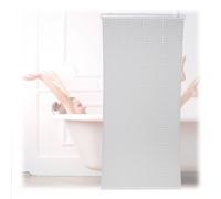 Relaxdays Cortina enrollable baño estampado blanco blanco,transparente