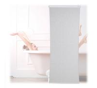 Relaxdays Cortina de Baño Enrollable Estampada, Estor Ducha o Ventana Semitransparente, 100x240cm, Blanco, Aluminio