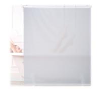 Relaxdays Cortina Enrollable Ducha, Estor con Cadena, Repelente Agua, Instalación Techo o Pared, 140x240 cm, Blanco