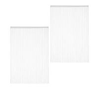 Relaxdays Cortinas decorativas de hilos blancos blanco