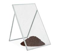 Relaxdays Cribadora Tierra, 100x60 cm, Criba Jardín, Metal Galvanizado, Malla de 15 x 25 mm, Tamiz Abono, Plateado, Acero