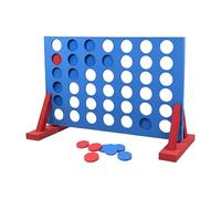 Relaxdays Cuatro GANA XXL, Juego para Exteriores, niños y Adultos, HBT 49 x 73 x 33 cm, Cuatro en una Fila, Espuma EVA, Azul y Rojo