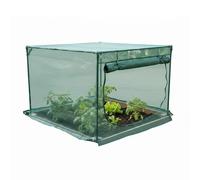 Relaxdays Cubierta protectora para bancal elevado verde oscuro