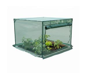 Relaxdays Cubierta protectora para bancal elevado verde oscuro