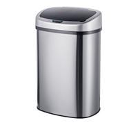 Relaxdays Cubo 50 l acero inoxidable con sensor negro,plata