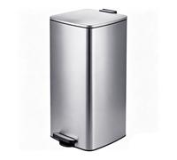 Relaxdays Cubo 60 L acero inoxidable negro,plata