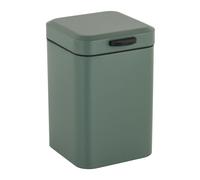 Relaxdays Cubo basura cuadrado 3 l para pared verde oscuro,negro
