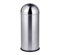 Relaxdays Cubo de acero inoxidable con tapa