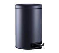 Relaxdays Cubo de Basura 12 l, cubeta extraíble, Gris | con pedal, baño, cocina, cubo con pedal, acero