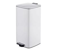 Relaxdays Cubo de basura 30 L blanco,negro,plata
