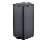 Relaxdays Cubo de basura 30 L negro,plata