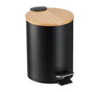 Relaxdays Cubo de basura baño 3 L marrón claro,negro