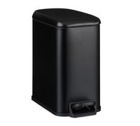 Relaxdays Cubo de basura baño 5 l con tapa negro