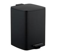 Relaxdays Cubo de Basura Cocina, 20 litros, Papelera Interior Extraíble, con Pedal y Bolsas, Basurero, Hierro, Negro