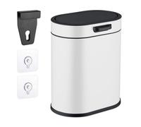 Relaxdays Cubo de basura colgante de 5 litros blanco,negro