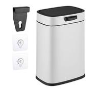 Relaxdays Cubo de basura colgante de 5 litros blanco,negro