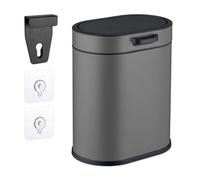 Relaxdays Cubo de basura colgante de 5 litros negro,gris