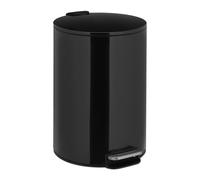 Relaxdays Cubo de basura de 12 litros negro,plata