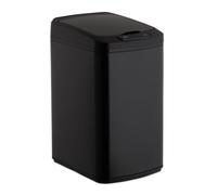 Relaxdays Cubo de Basura, Sensor de Apertura, Contenedor Rectangular, para baño & Cocina, 12 L, 1 Ud., Negro