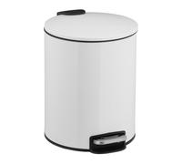 Relaxdays Cubo de basura de 5 litros blanco,negro,plata