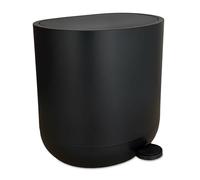 Relaxdays Cubo de basura con cierre suave 7 l negro