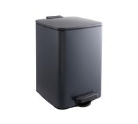 Relaxdays Cubo de Basura de Cocina de 12 L con Cierre amortiguado, Interior extraíble, Rectangular, Pedal, Mate, Negro 3