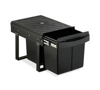 Relaxdays Cubo de basura de cocina integrado negro