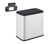 Relaxdays Cubo de basura mate 5 litros blanco,negro