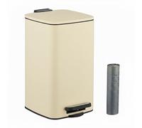 Relaxdays Cubo de Basura para Baño de 8 L con Cierre Automático, Interior Extraíble, Metal y Tapa, Color a Elegir, 33.5X