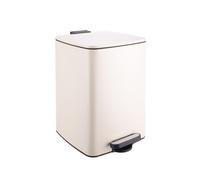 Relaxdays Cubo de basura para cocina, 20 L beige,negro,plata