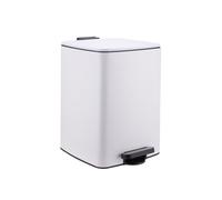 Relaxdays Cubo de basura para cocina, 20 L blanco,negro,plata