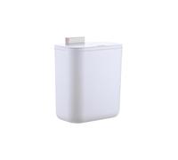 Relaxdays Cubo de basura para cocina, 9 l, blanco | Colgante para orgánicos y residuos, contenedor plástico para puerta