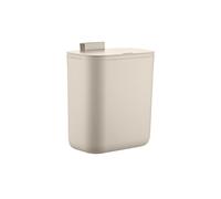 Relaxdays Cubo de basura para cocina, 9 l, cubo colgante para desechos orgánicos y residuos, plástico, beige