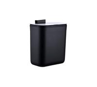 Relaxdays Cubo de basura para cocina, 9 l, cubo colgante para residuos orgánicos y restos, plástico, negro